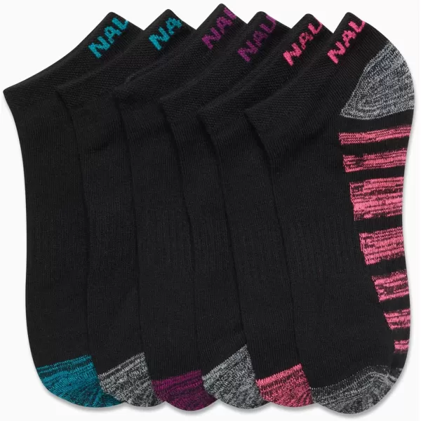 Nautica Womens Socks  Athletic Cushion Low Cut Socks 6 PackBlack Assortment