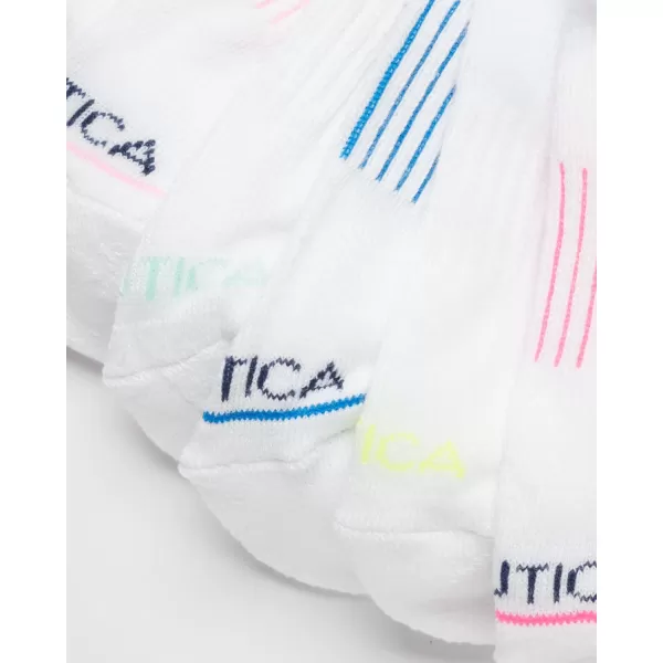 Nautica Womens Socks  Athletic Cushion Low Cut Socks 6 PackBright Assortment