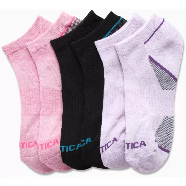 Nautica Womens Socks  Athletic Cushion Low Cut Socks 6 PackOrchid Heather