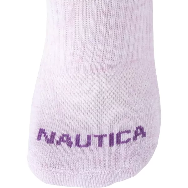 Nautica Womens Socks  Athletic Cushion Low Cut Socks 6 PackOrchid Heather