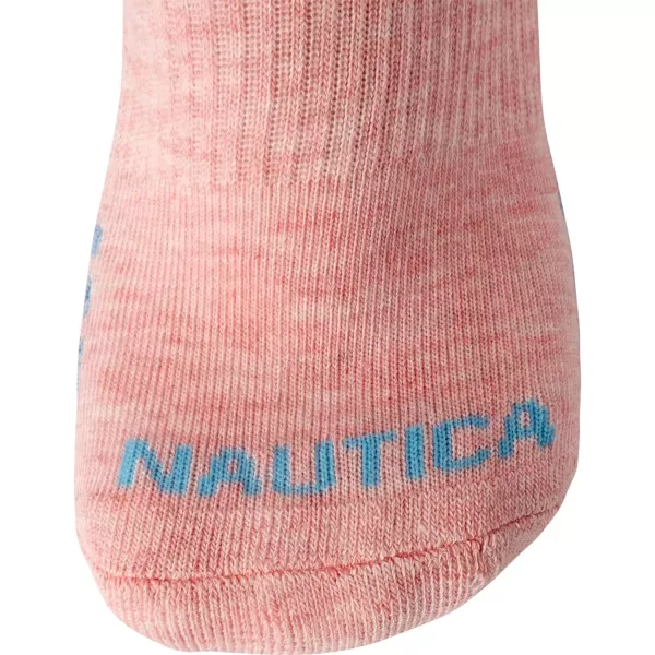 Nautica Womens Socks  Athletic Cushion Low Cut Socks 6 PackPink Assorted