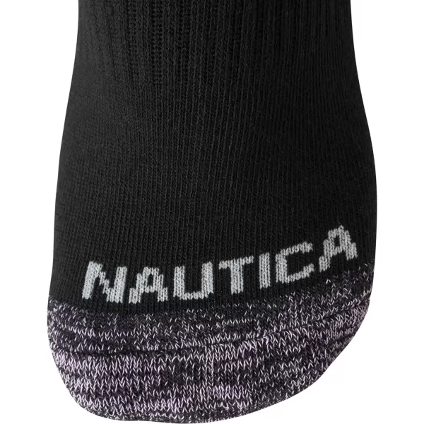 Nautica Womens Socks  Athletic Cushion Low Cut Socks 6 PackPure Black