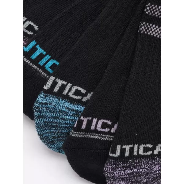 Nautica Womens Socks  Athletic Cushion Low Cut Socks 6 PackPure Black