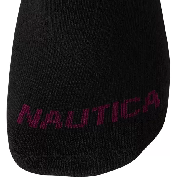 Nautica Womens Socks  Athletic Cushion Quarter Cut Socks 6 PackAll Black