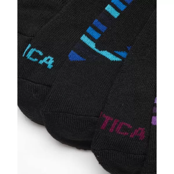 Nautica Womens Socks  Athletic Cushion Quarter Cut Socks 6 PackAll Black