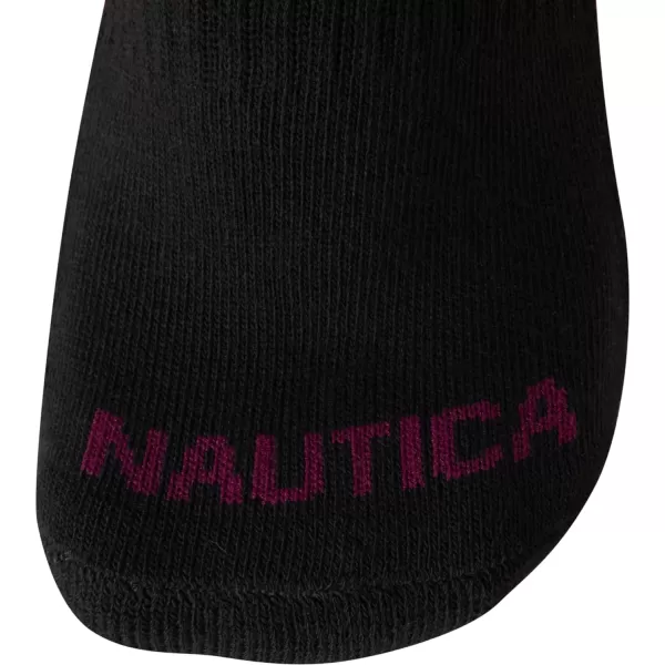 Nautica Womens Socks  Athletic Cushion Quarter Cut Socks 6 PackBlackBlue