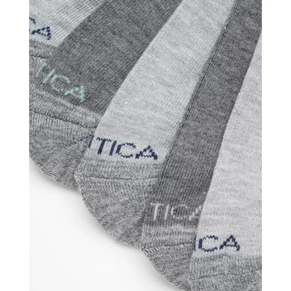 Nautica Womens Socks  Athletic Cushion Quarter Cut Socks 6 PackCharcoal Grey