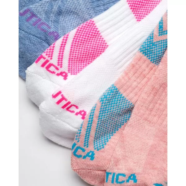 Nautica Womens Socks  Athletic Cushion Quarter Cut Socks 6 PackPink Heather Assorted