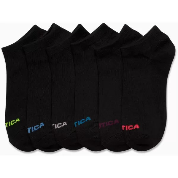 Nautica Womens Socks  Lightweight Athletic Low Cut Socks 6 PackBlack