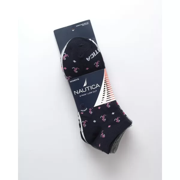 Nautica Womens Socks  Lightweight Athletic Low Cut Socks 6 PackNavy Assorted