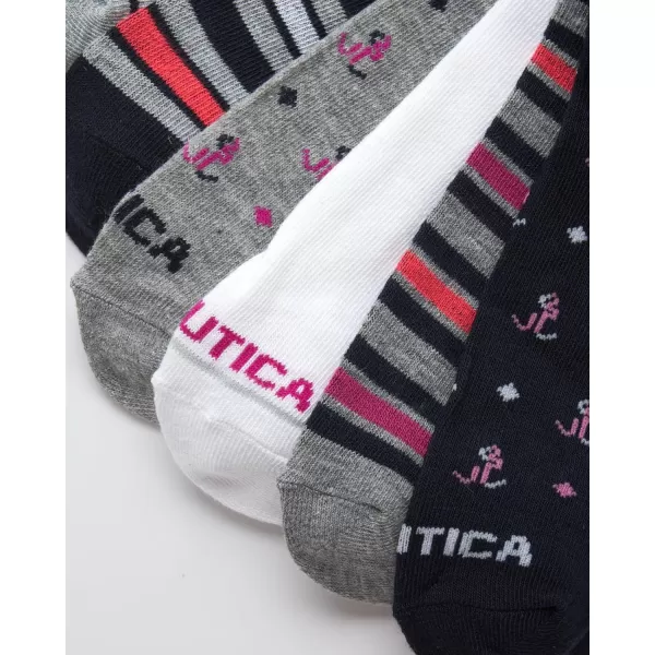 Nautica Womens Socks  Lightweight Athletic Low Cut Socks 6 PackNavy Assorted