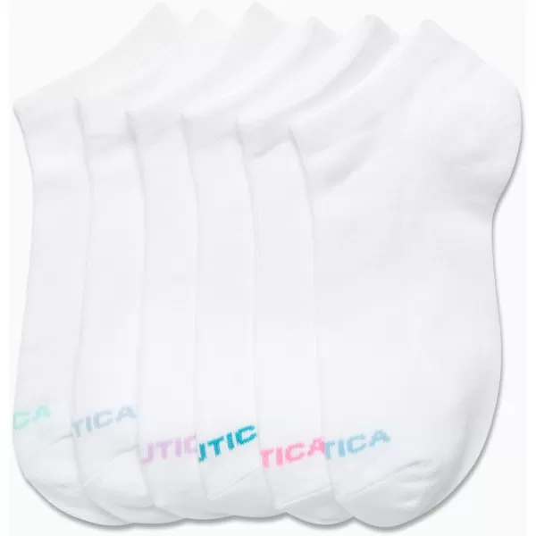 Nautica Womens Socks  Lightweight Athletic Low Cut Socks 6 PackWhite