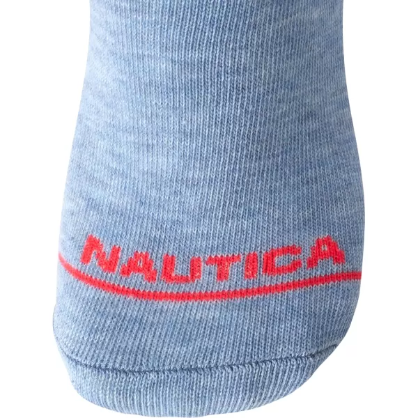 Nautica Womens Socks  Lightweight Athletic Low Cut Socks 6 PackWhite Assortment