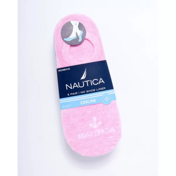 Nautica Womens Socks  No Show Cuff Liners 6 PackAssorted