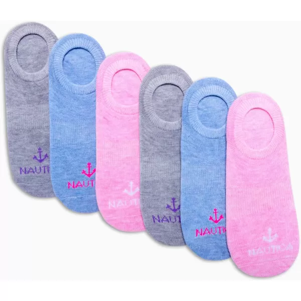 Nautica Womens Socks  No Show Cuff Liners 6 PackAssorted