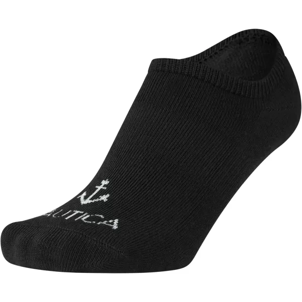 Nautica Womens Socks  No Show Cuff Liners 6 PackBlack Logo