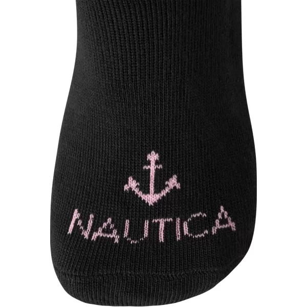 Nautica Womens Socks  No Show Cuff Liners 6 PackBlack Logo