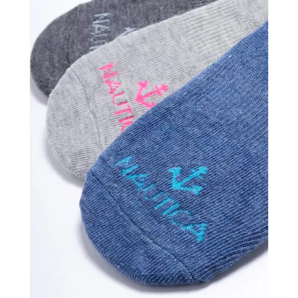 Nautica Womens Socks  No Show Cuff Liners 6 PackDenim Assorted