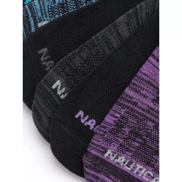 Nautica Womens Socks  No Show Cuff Liners 6 PackPurpleBlack