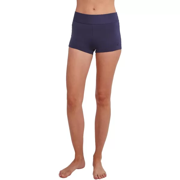 Nautica Womens Standard MidRise Flattering Wide Waistband Boy Leg Bikini Bottom SwimsuitDeep Sea Navy