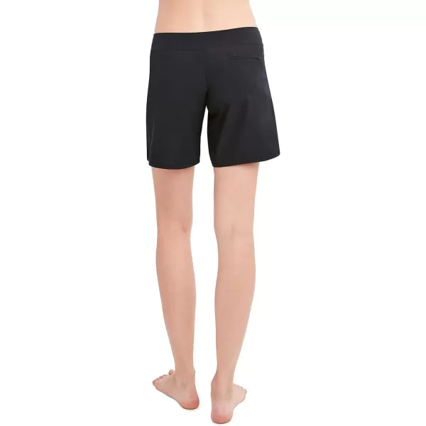 Nautica Womens Standard Solid 4 12 Core Stretch Boardshort with Adjustable Waistband CordBlack