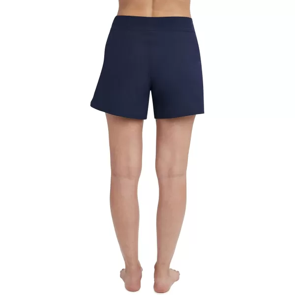 Nautica Womens Standard Solid 4 12 Core Stretch Boardshort with Adjustable Waistband CordDeep Sea