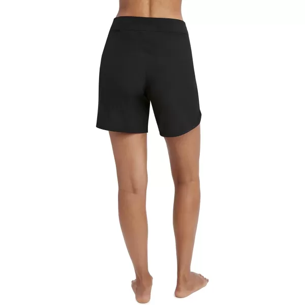 Nautica Womens Standard Solid 7 Core Stretch Quick Dry Board ShortBlack