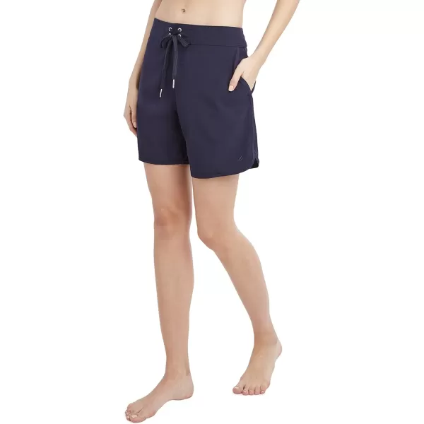 Nautica Womens Standard Solid 7 Core Stretch Quick Dry Board ShortDeep Sea