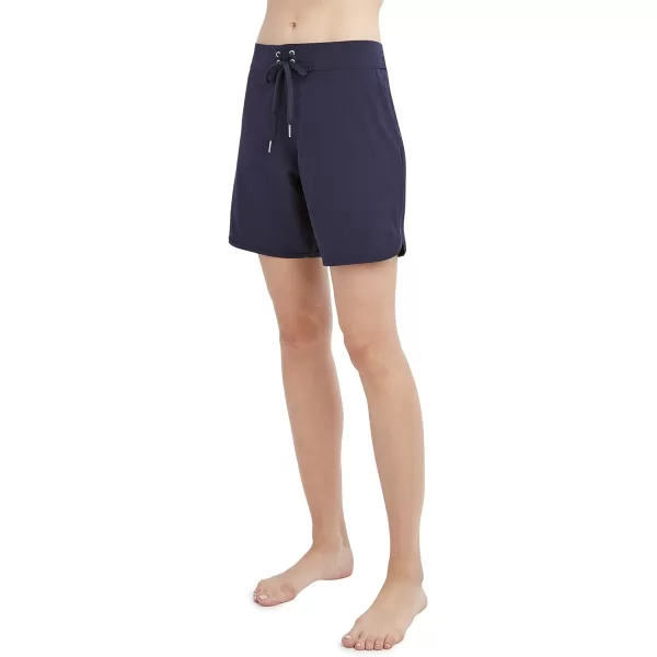 Nautica Womens Standard Solid 7 Core Stretch Quick Dry Board ShortDeep Sea