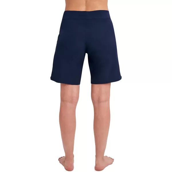 Nautica Womens Standard Solid 9 Core Stretch Boardshort with Adjustable Waistband CordDeep Sea