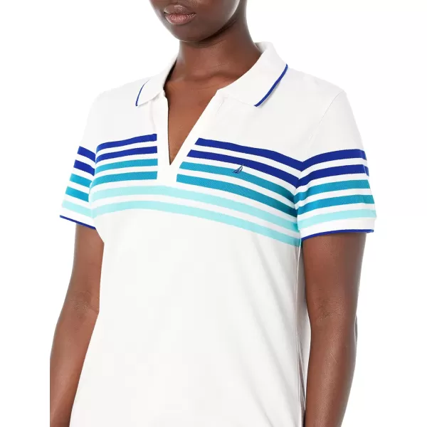 Nautica Womens Stretch Cotton Polo ShirtBright Cobalt