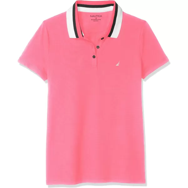 Nautica Womens Stretch Cotton Polo ShirtCamellia Rose