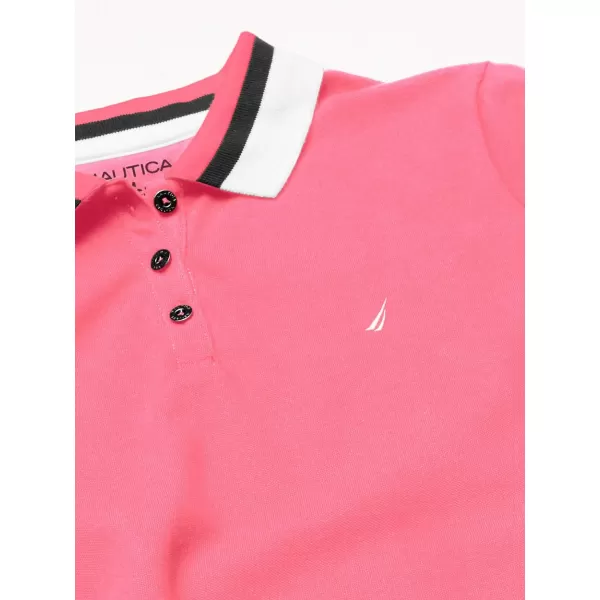 Nautica Womens Stretch Cotton Polo ShirtCamellia Rose