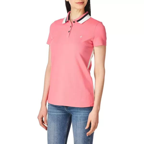 Nautica Womens Stretch Cotton Polo ShirtCamellia Rose