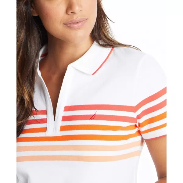 Nautica Womens Stretch Cotton Polo ShirtHibiscus