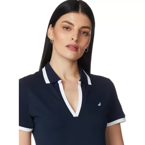 Nautica Womens Stretch Cotton Polo ShirtIndigo