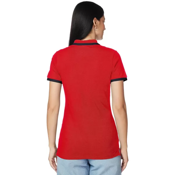 Nautica Womens Stretch Cotton Polo ShirtNautica Red