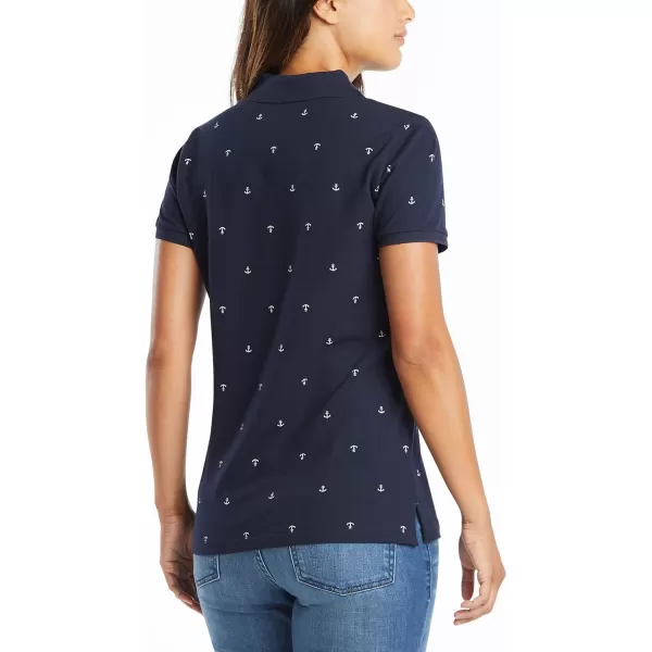 Nautica Womens Stretch Cotton Polo ShirtNavy