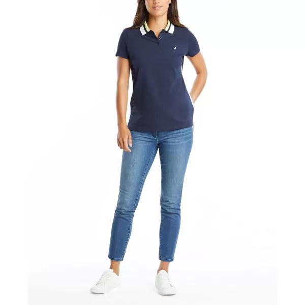 Nautica Womens Stretch Cotton Polo ShirtNavy Seas