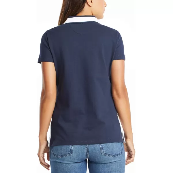 Nautica Womens Stretch Cotton Polo ShirtNavy Seas