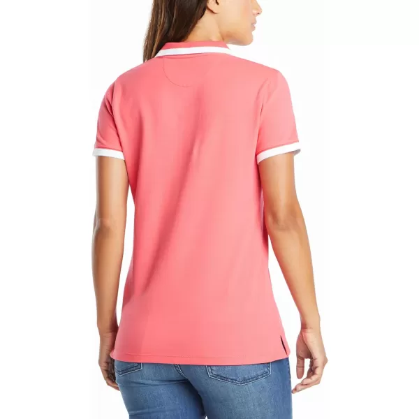 Nautica Womens Stretch Cotton Polo ShirtRouge Pink