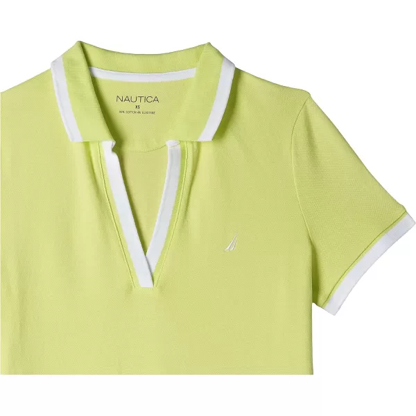 Nautica Womens Stretch Cotton Polo ShirtSlice of Lime