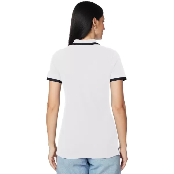 Nautica Womens Stretch Cotton Polo ShirtWhite