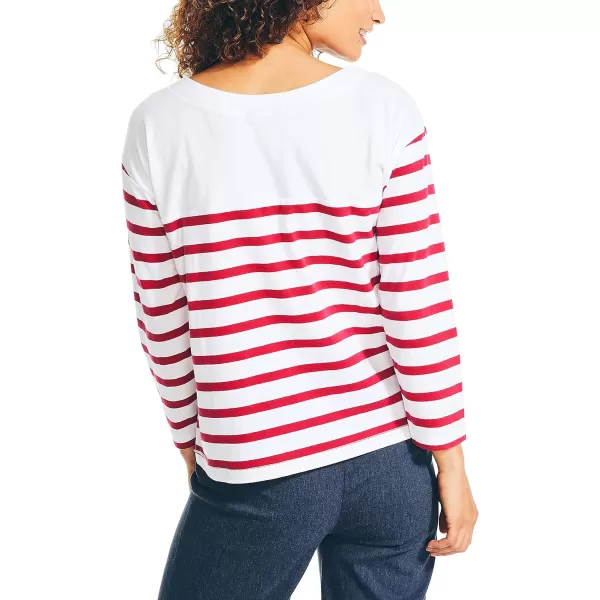 Nautica Womens Striped TopBerry Rose