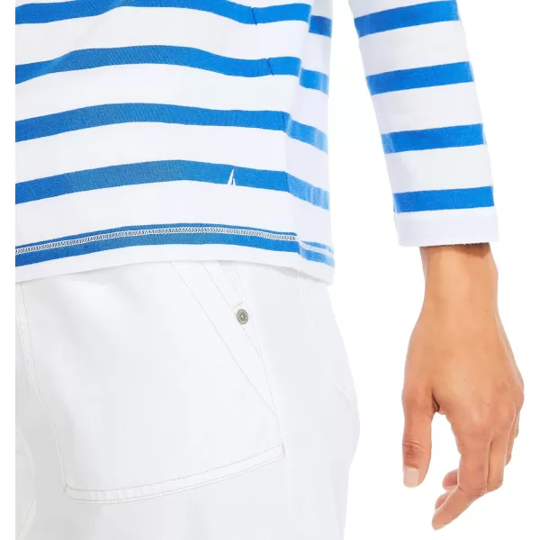 Nautica Womens Striped TopStrong Blue