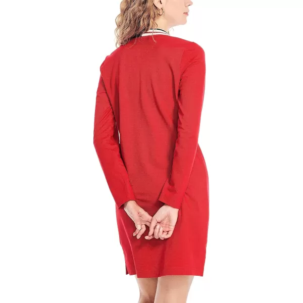 Nautica Womens Sustainably Crafted LongSleeve Polo DressBright Red