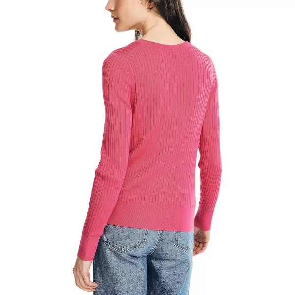 Nautica Womens Sustainably Crafted RibKnit Crewneck SweaterLotus