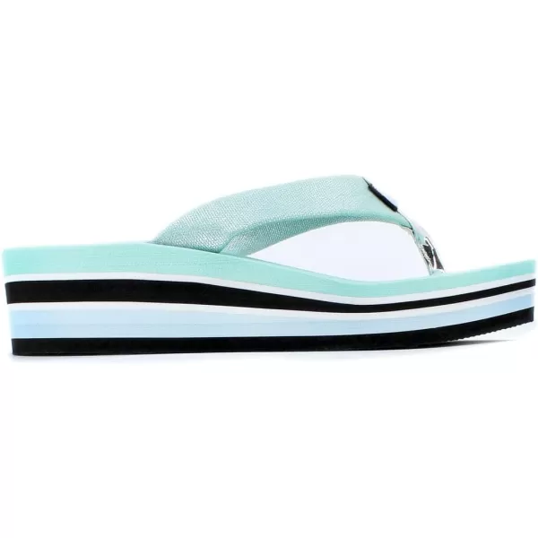 Nautica Womens Tedori Wedge Flip Flop High Fashion Beach Sandal Thong Style SlideAquakarsny