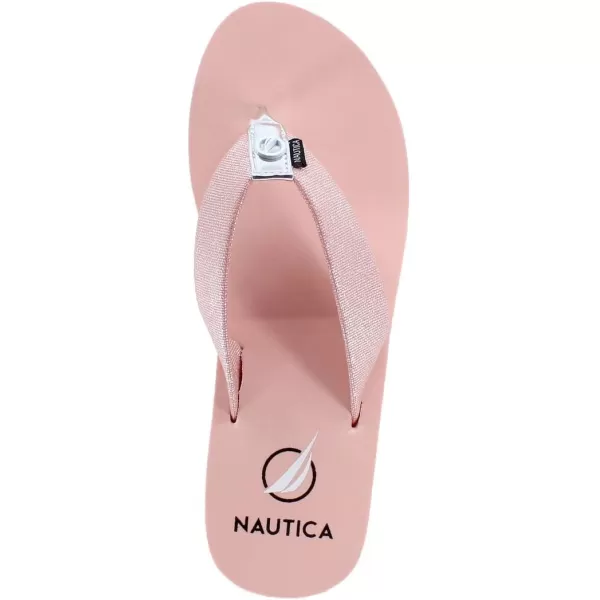 Nautica Womens Tedori Wedge Flip Flop High Fashion Beach Sandal Thong Style SlideCoralkarsny