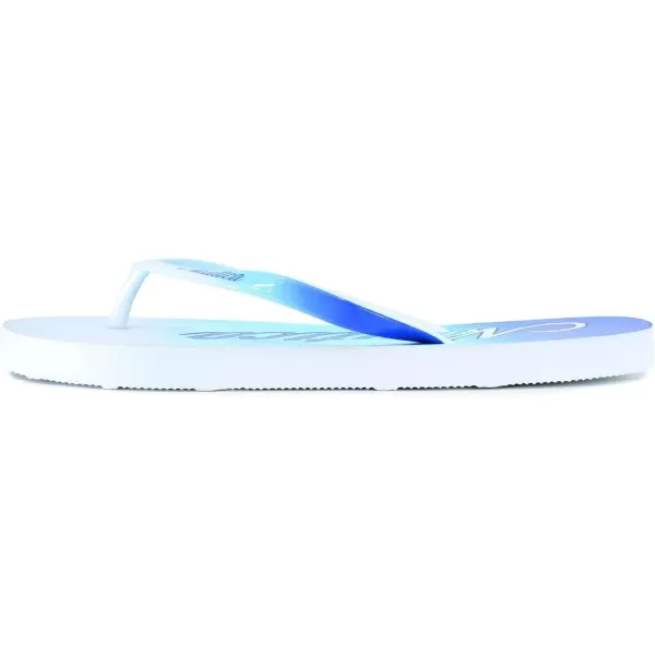 Nautica Womens Thong Strap Sandal FlipFlop Boat SlideBlue Green Whitehatcher